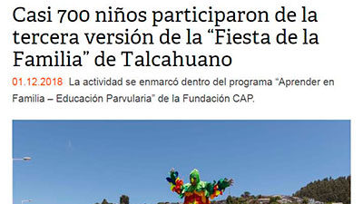 Casi 700 niños participaron de la tercera versión de la «Fiesta de la Familia» de Talcahuano – Soy Concepcion, Noticias