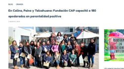 En Colina, Paine y Talcahuano: Fundación CAP capacitó a 180 apoderados en paternalidad positiva – Buen Crecer