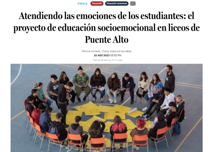 Atendiendo las emociones de los estudiantes: el proyecto de educación socioemocional en liceos de Puente Alto | La Tercera